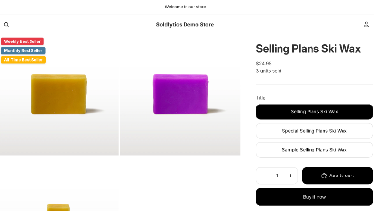 Real-Time 'Units Sold'